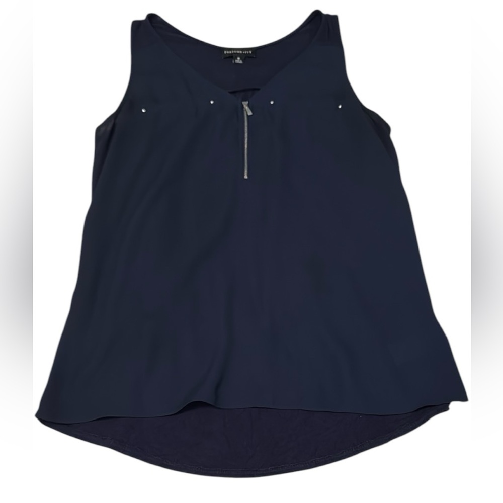 Navy Blue Sleeveless Top
